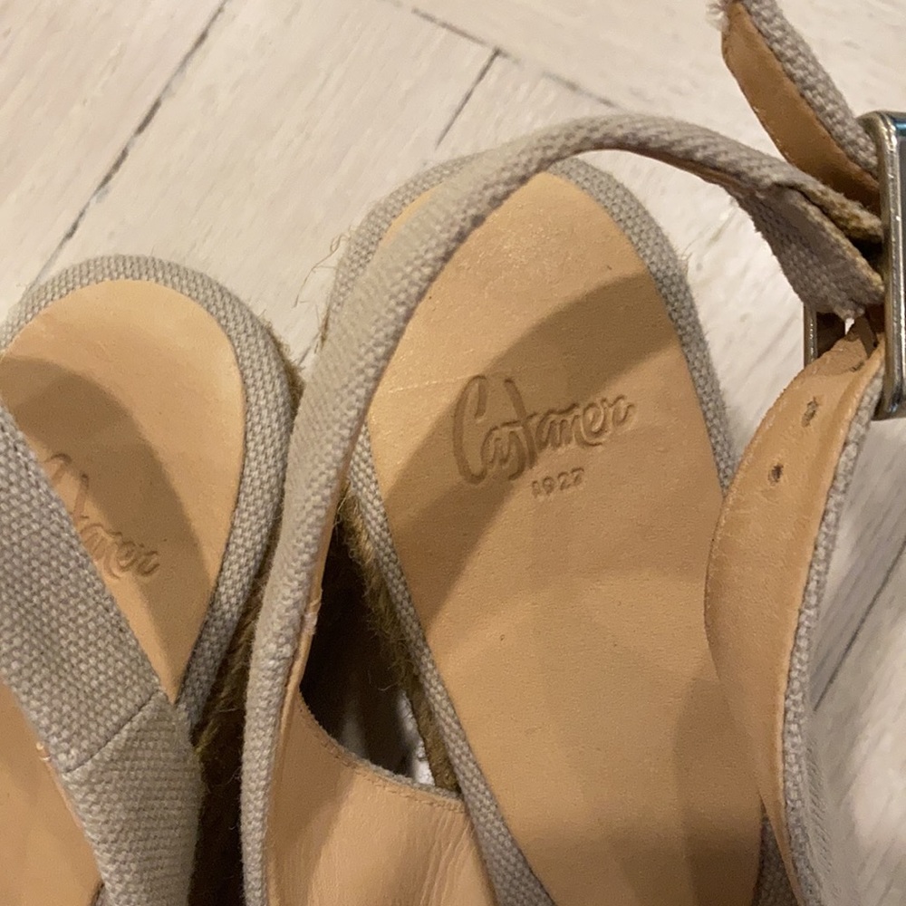 Castaner Beige Espadrille Wedge Sandals - Picture 3 of 6
